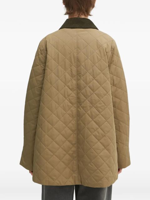 Barbour Corinne quilted corduroy-trim jacket - Neutrals