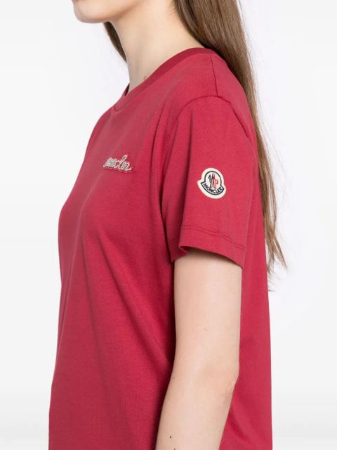 Moncler beaded logo T-shirt - Red - zdjęcie produktu nr 2
