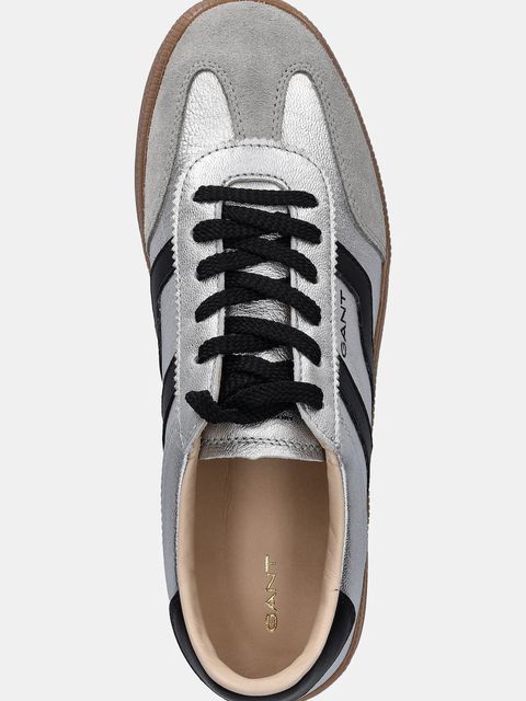 Gant sneakersy skórzane Cuzima damskie kolor srebrny 31531664