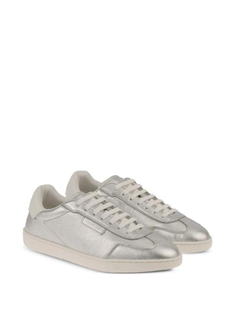 Ferragamo leather low-top sneakers - Grey - zdjęcie produktu nr 2