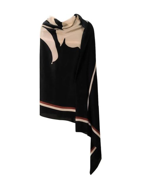 Johanna Ortiz Magnolia Silhouette silk shawl - Black - zdjęcie produktu nr 1