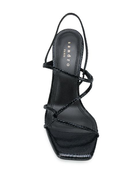 SANDRO 80mm strappy sandals - Black