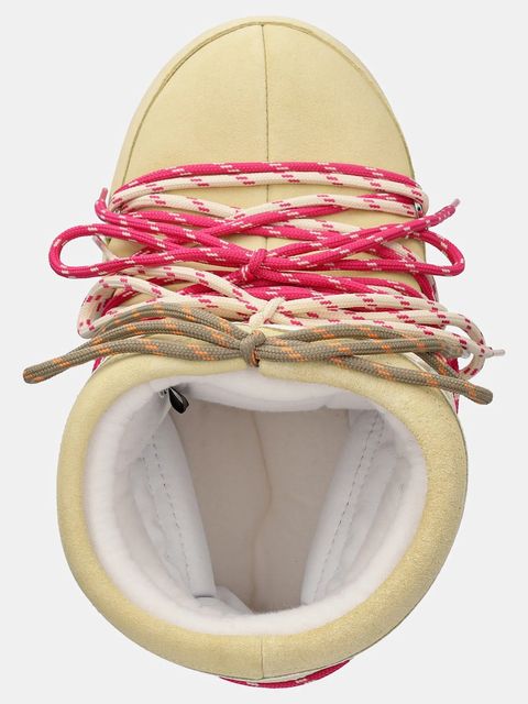 Moon Boot śniegowce MB ICON LOW SUEDE LACES kolor żółty 80D1409670 B021