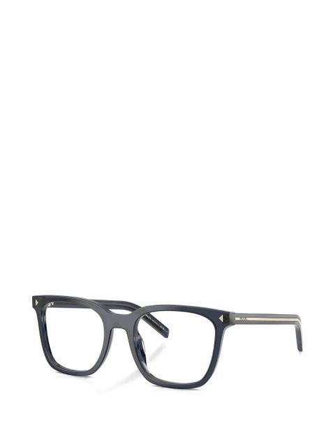 Prada Eyewear Iconic-plaque glasses - Blue - zdjęcie produktu nr 2