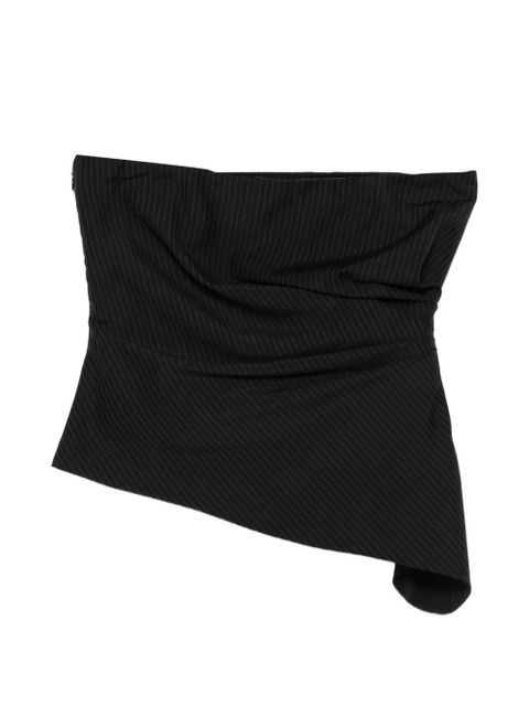 Alexander McQueen pinstripe asymmetric top - Blue - zdjęcie produktu nr 1