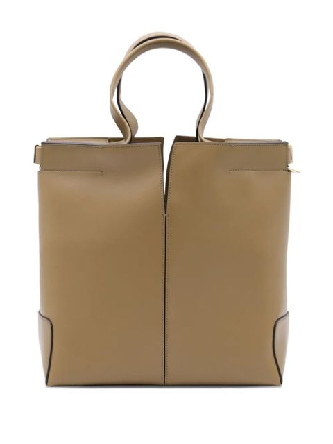 Tod's double-handle leather tote bag - Brown