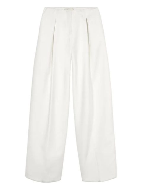 Blumarine pleated wide-leg trousers - White - zdjęcie produktu nr 1
