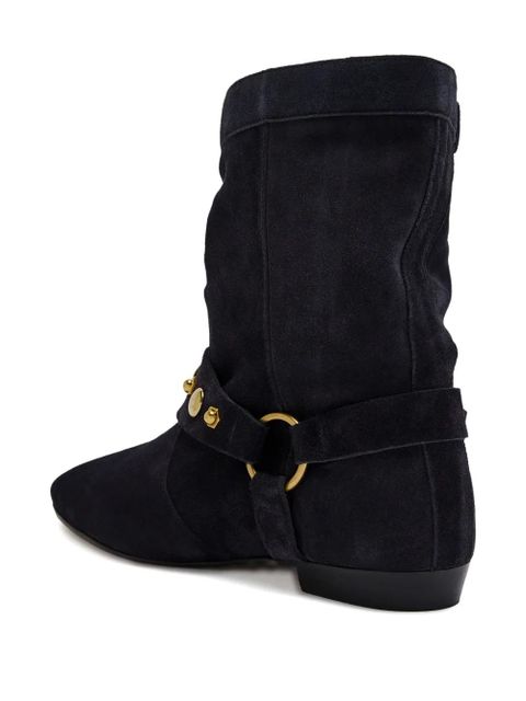 MARANT ÉTOILE STANIA flat-heeled suede boots - Black - zdjęcie produktu nr 2