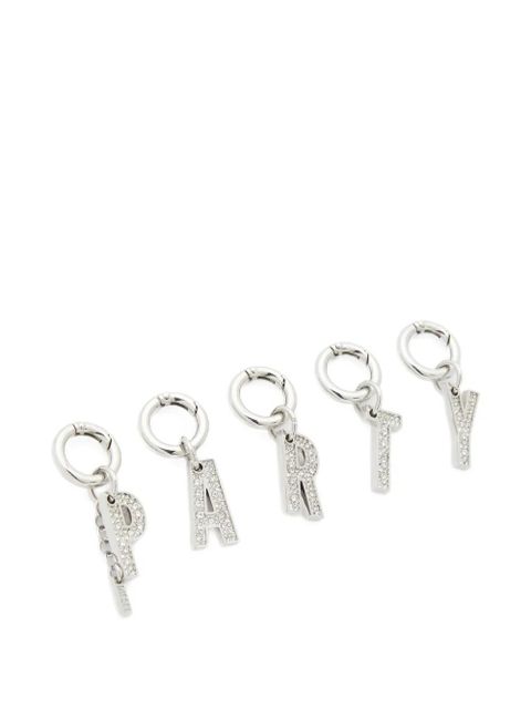 Diesel crystal-embellished letter charms (set of five) - Silver - zdjęcie produktu nr 2
