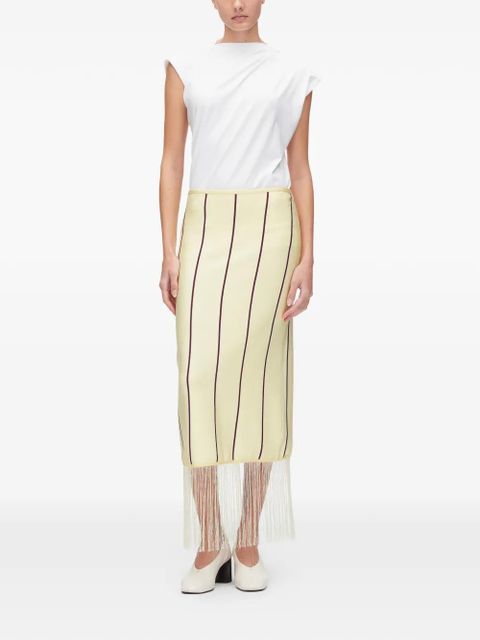 3.1 Phillip Lim striped fringe midi skirt - Yellow - zdjęcie produktu nr 2