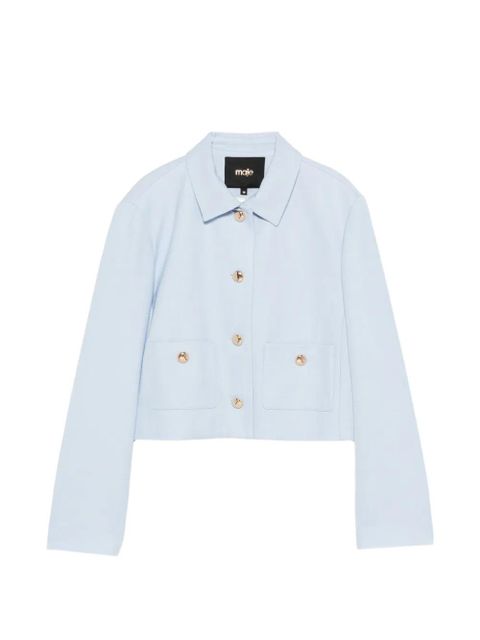Maje front-pocket button-fastening jacket - Blue - zdjęcie produktu nr 1