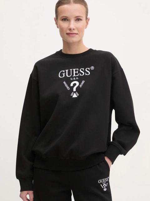 Guess bluza ROBERTA damska kolor czarny z aplikacją V5RQ12 KC3D2 - zdjęcie produktu nr 1