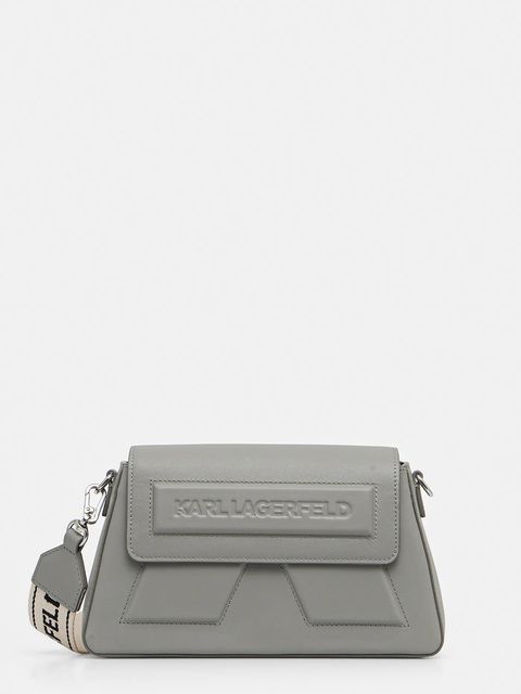 Karl Lagerfeld torebka skórzana IKON/K kolor szary A2W30198 - zdjęcie produktu nr 1