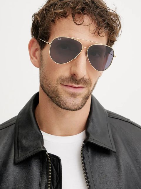 Ray-Ban okulary przeciwsłoneczne kolor fioletowy 0RBR0101S