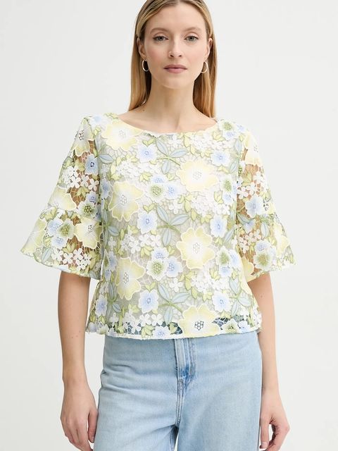 Bruuns Bazaar bluzka damska kolor zielony wzorzysta BBW4369 - zdjęcie produktu nr 1