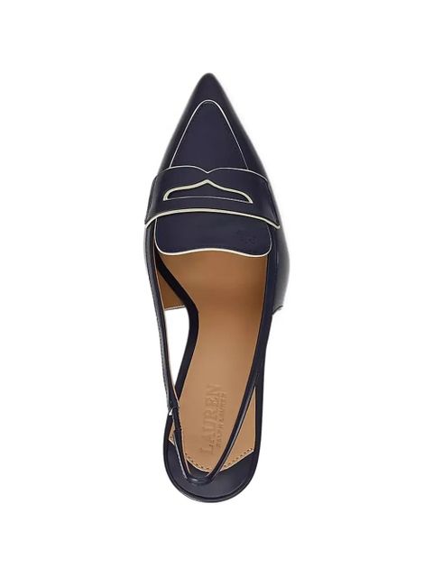 Lauren Ralph Lauren pointed penny-detail pumps - Blue