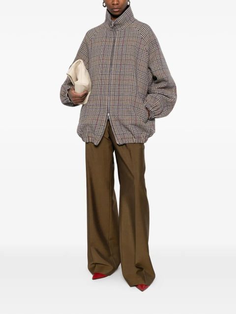 The Frankie Shop check-patterm bomber jacket - Brown - zdjęcie produktu nr 2