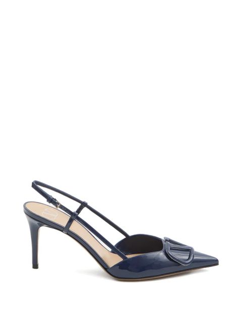 Valentino Garavani Vlogo signature slingback pumps - Blue - zdjęcie produktu nr 1