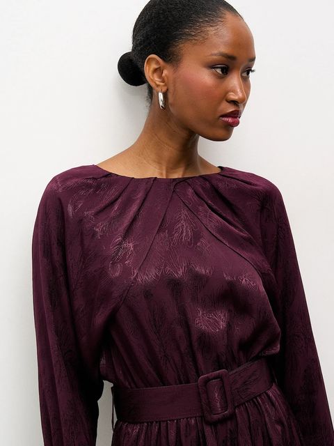 Answear.LAB sukienka kolor bordowy