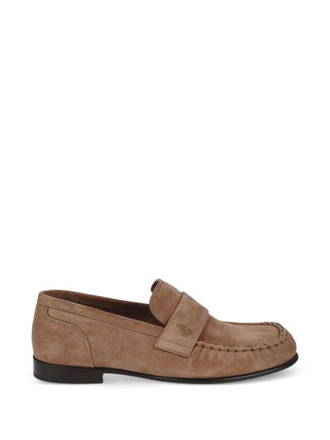 Jimmy Choo Ellis penny-strap suede loafers - Neutrals - zdjęcie produktu nr 1