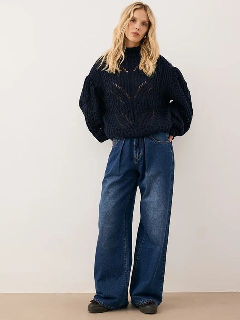 BIZUU jeansy wide leg damskie LEYLA - zdjęcie produktu nr 1