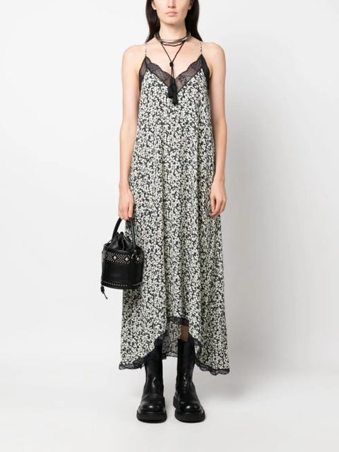 Zadig&Voltaire Risty floral-print midi dress - Neutrals