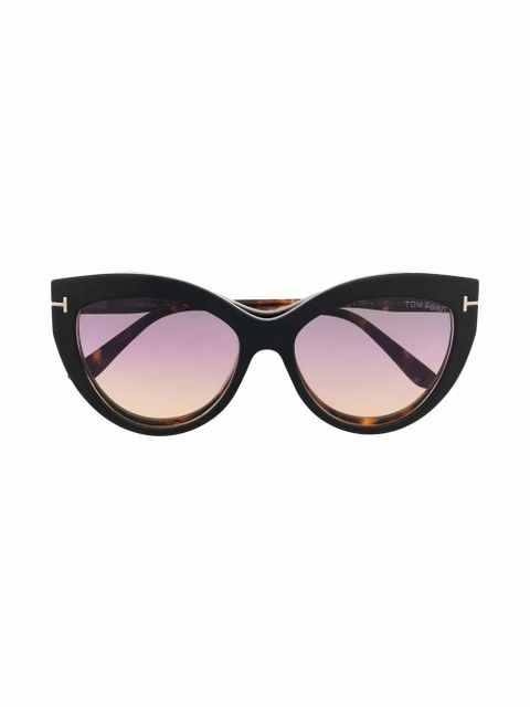 TOM FORD Eyewear detachable-frame cat-eye glasses - Brown - zdjęcie produktu nr 2