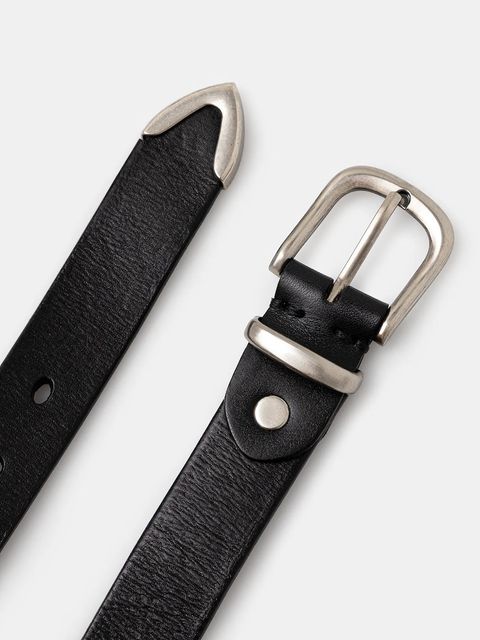 Answear.LAB pasek skórzany damski kolor czarny - zdjęcie produktu nr 2