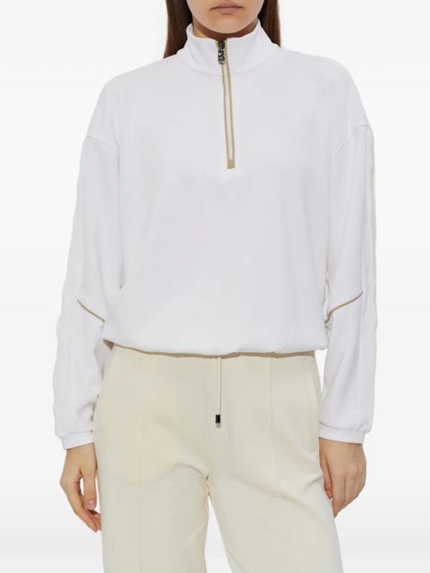 BOGNER Floria zip trim sweatshirt - White