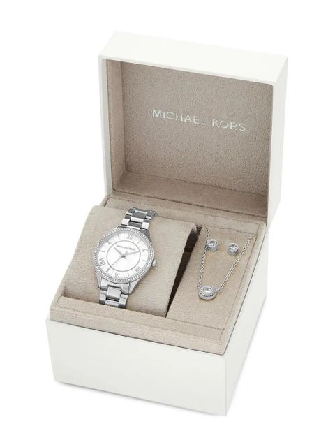 Michael Kors Lauryn 33mm watch set - White