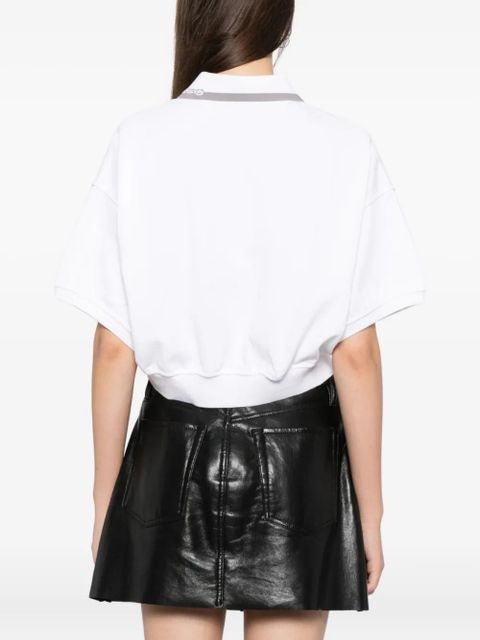 Alexander Wang logo-collar polo shirt - White