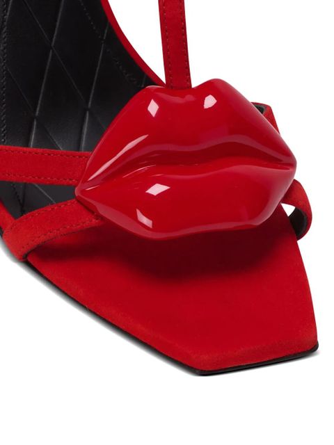 Balmain Lips sandals - Red