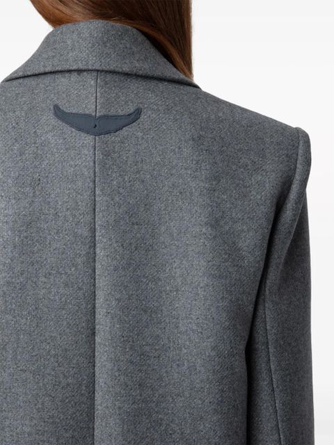 Zadig&Voltaire Violet single-breasted coat - Grey