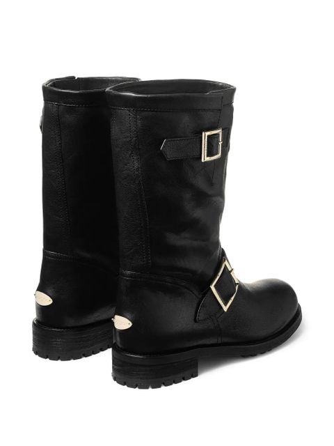 Jimmy Choo Biker Mid buckled biker boots - Black