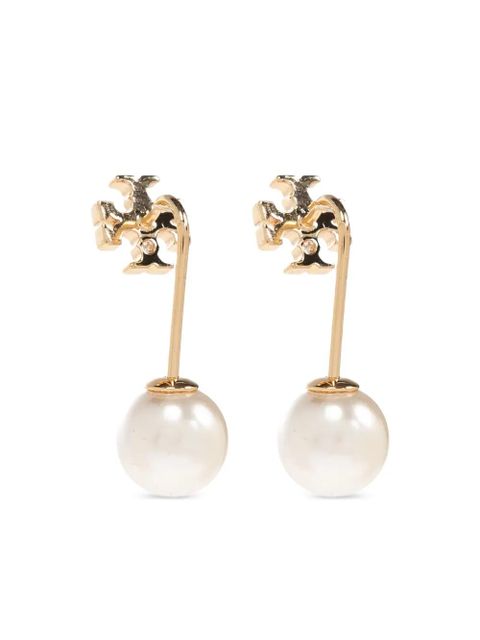 Tory Burch Pearl Front-Back earrings - Gold - zdjęcie produktu nr 1