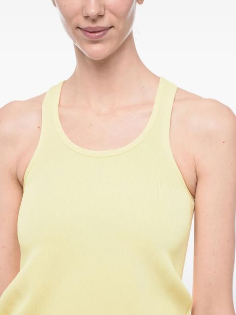 Jil Sander ribbed racer-back top - Yellow