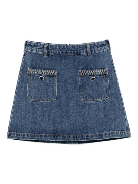 Self-Portrait denim mini skirt - Blue - zdjęcie produktu nr 1