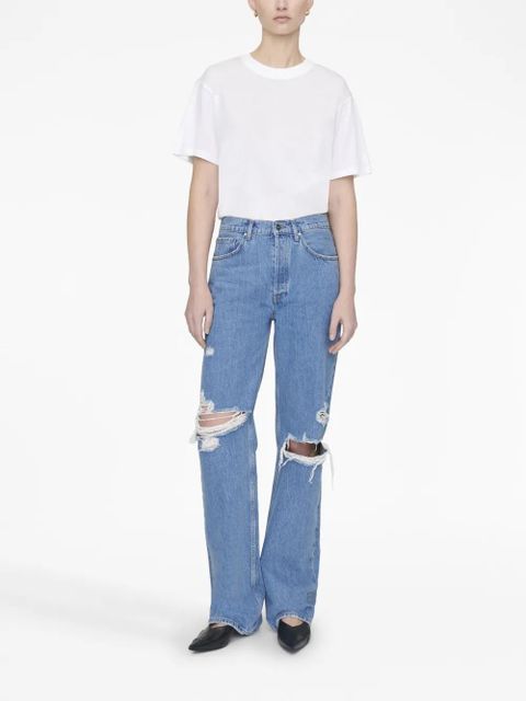 ANINE BING Gio high-rise straight jeans - Blue