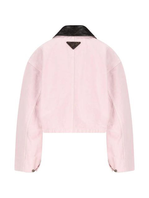 Prada patch-pocket cropped jacket - Pink - zdjęcie produktu nr 2