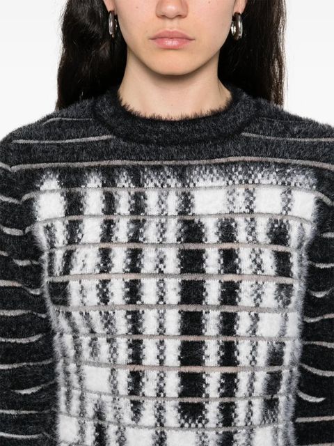 Jean Paul Gaultier intarsia-logo sweater - Black