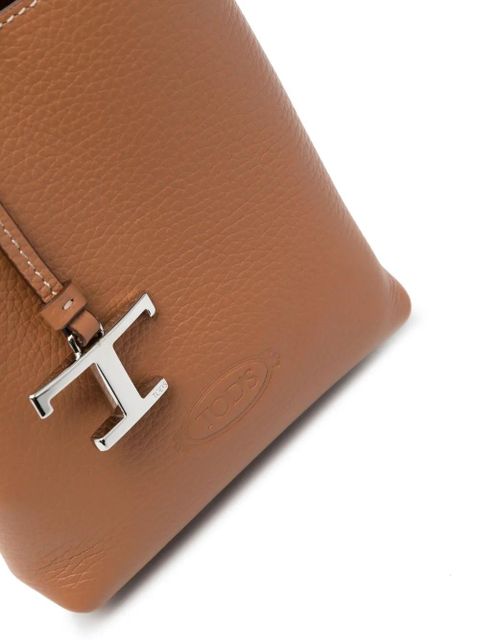 Tod's logo-plaque tote bag - Brown