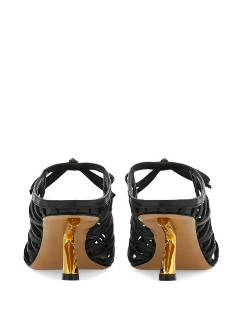 Ferragamo S-shaped heeled mules - Black