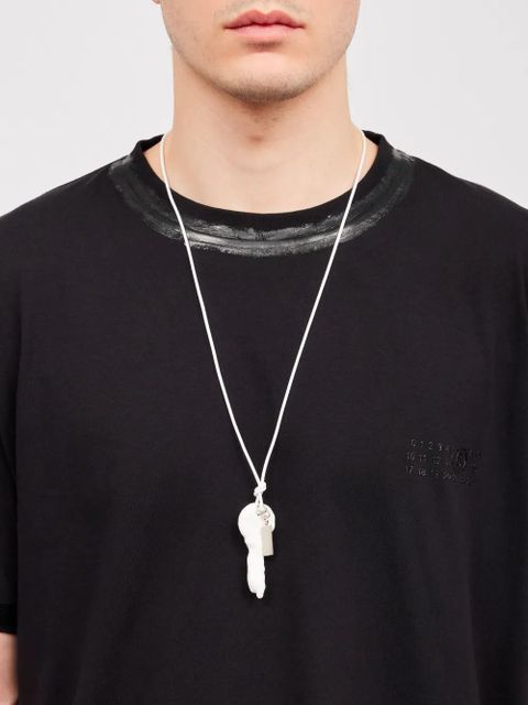 MM6 Maison Margiela Candle Waxed key-pendant necklace - White - zdjęcie produktu nr 2