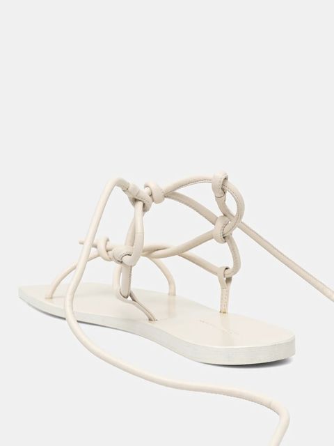 Rick Owens Lilies sandały skórzane Penta damskie kolor beżowy LI01E4808