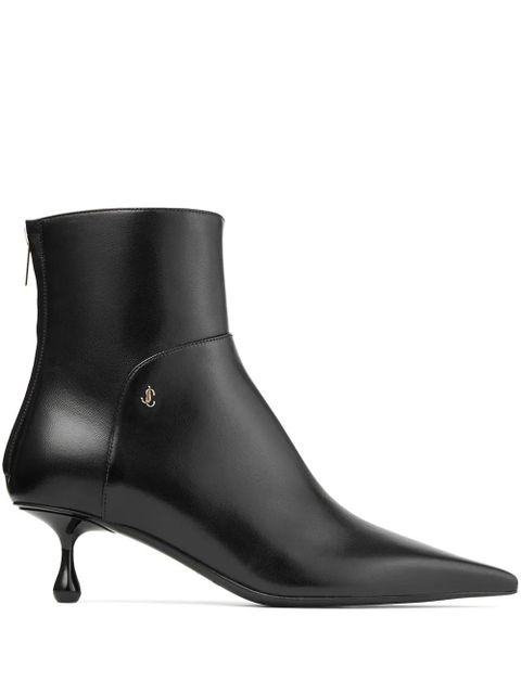 Jimmy Choo Cycas 50mm leather ankle boots - Black - zdjęcie produktu nr 1