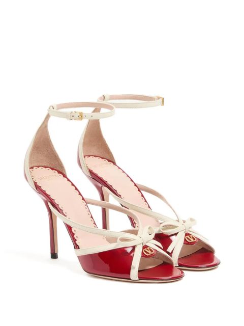 Valentino Garavani 100mm vlogo bow bepointy sandals - Red