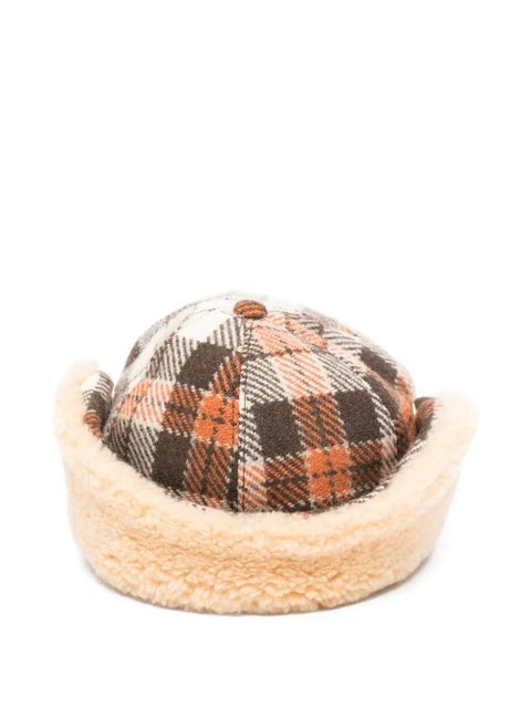 Miu Miu plaid-pattern cap - Brown - zdjęcie produktu nr 2
