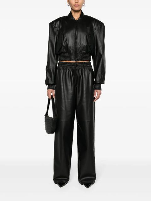 WARDROBE.NYC high-waist wide-leg trousers - Black