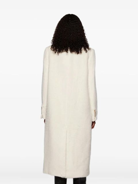 LouLou de Saison button-fastening alpaca wool-blend coat - White