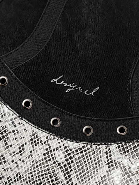 Desigual torebka SNAKE PATCH JERSEY 2 kolor czarny 25WAKP11